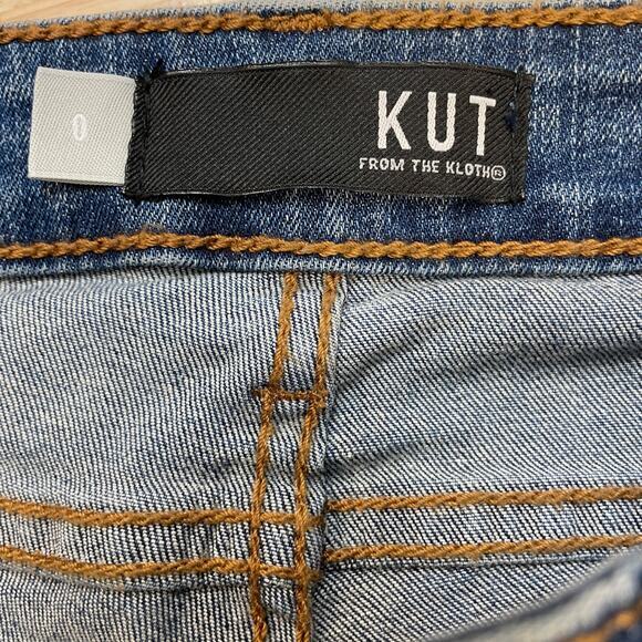 Kut‎ From The Kloth Women's High Rise Donna Fab Ab Ankle Skinny Jeans Size 0 - Picture 4 of 6